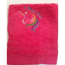 Unicorn Embroidered Face Cloth